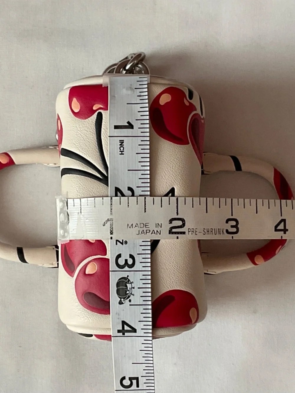 Coach Rowan Mini Bag Charm Cherry Print Leather Silver Hardware Multi NWT - Picture 10 of 16